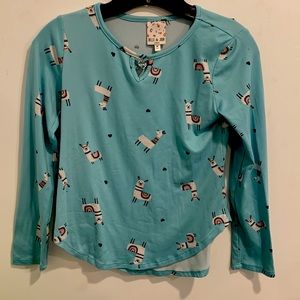 Belle du Jour Long Sleeve Teal Shirt